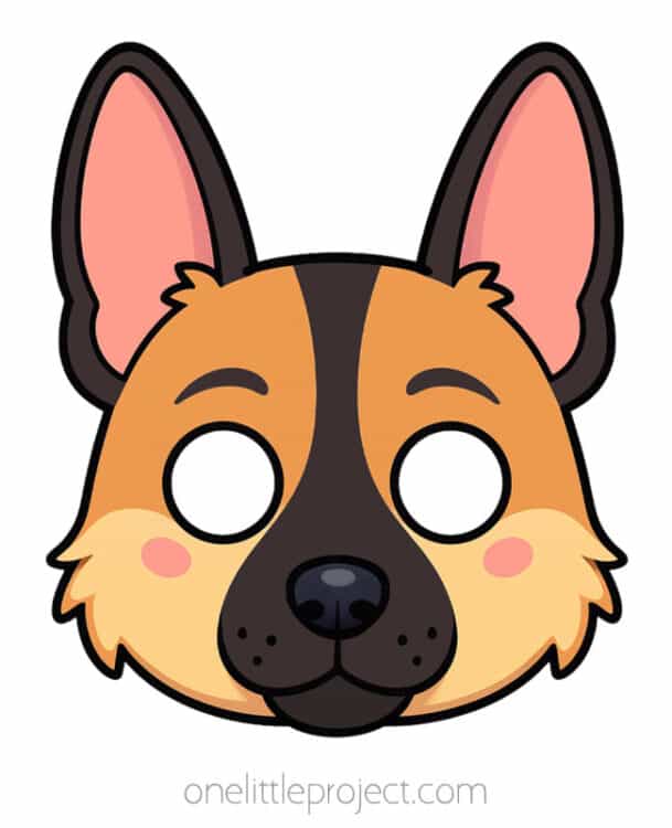 Dog Color Mask Printable Dog Mask - Free Dog Face Mask Templates for Kids