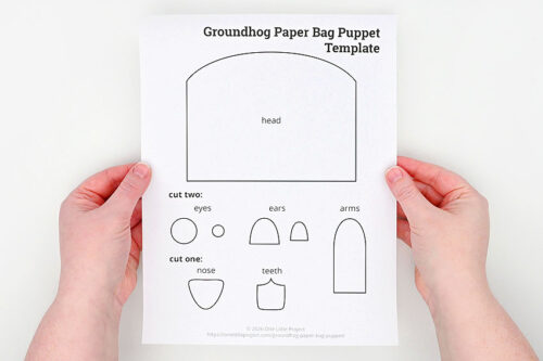 Groundhog Paper Bag Puppet