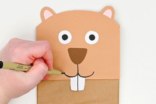 Groundhog Paper Bag Puppet