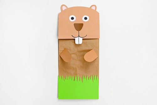 Groundhog Paper Bag Puppet