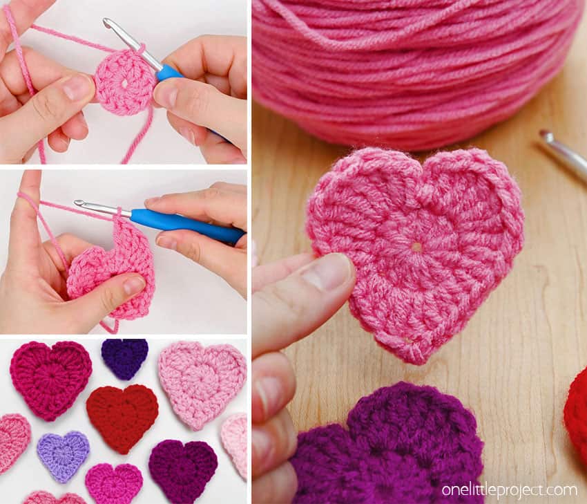 How to Crochet a Heart DIY crochet heart