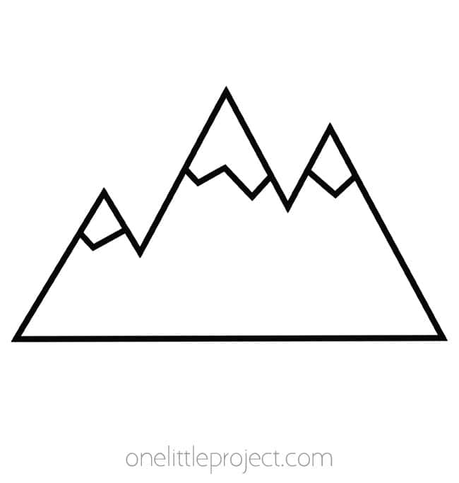 Mountain Outline Mountain Outline - 3 sharp peaks