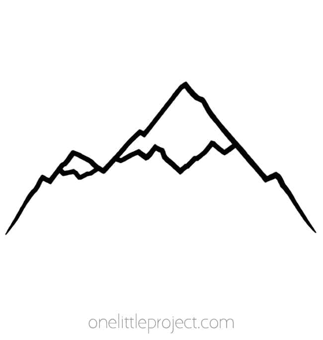 Mountain Outline Mountain Outline - realistic mountain shape