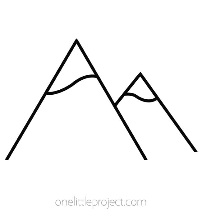 Mountain Shape Mountain Shape - overlapping snow covered mountains