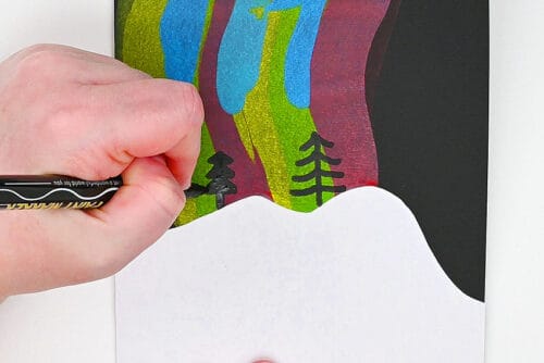 Northern Lights Squeegee Painting