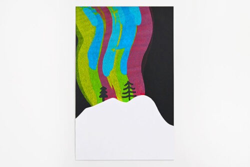 Northern Lights Squeegee Painting