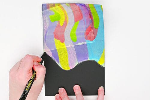 Northern Lights Squeegee Painting