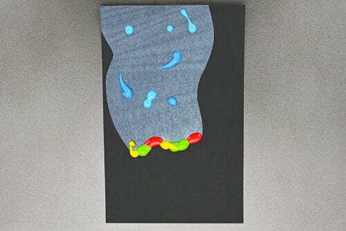 Northern Lights Squeegee Painting