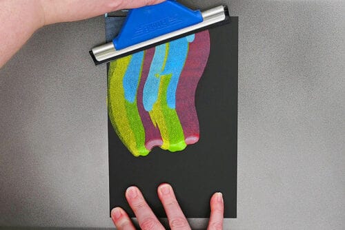Northern Lights Squeegee Painting