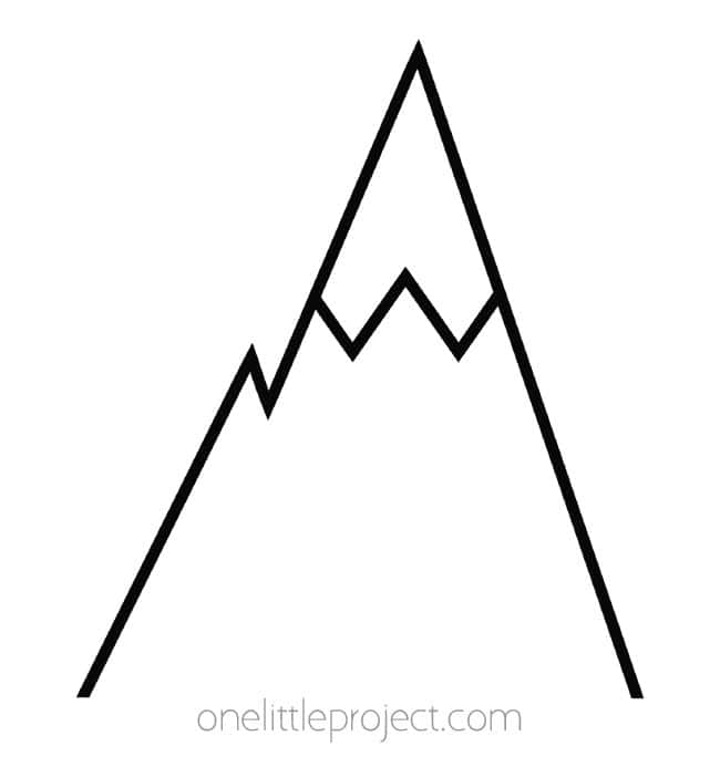 Outline of a Mountain Outline of a Mountain - sharp peak