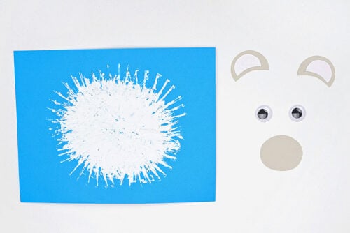 Paper Roll Polar Bear Painting