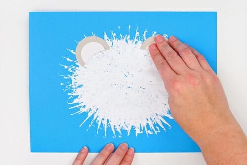 Paper Roll Polar Bear Painting