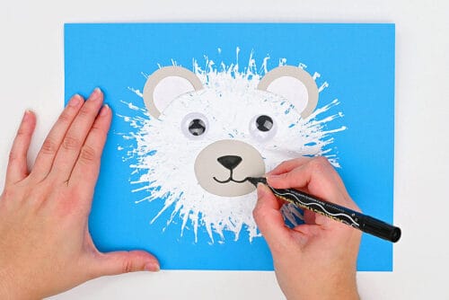 Paper Roll Polar Bear Painting