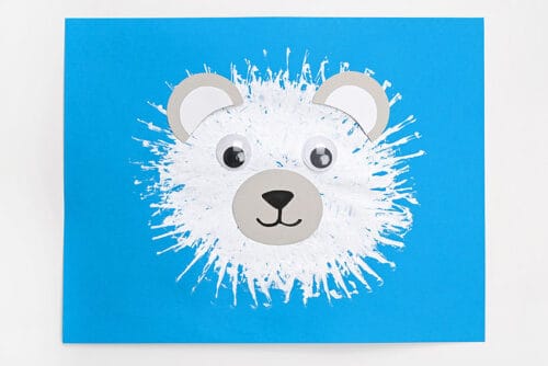 Paper Roll Polar Bear Painting