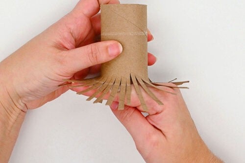 Paper Roll Polar Bear Painting