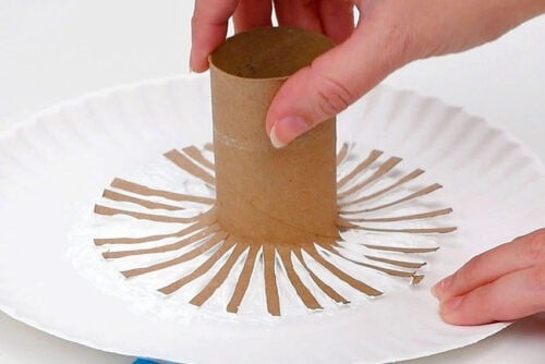 Paper Roll Polar Bear Painting