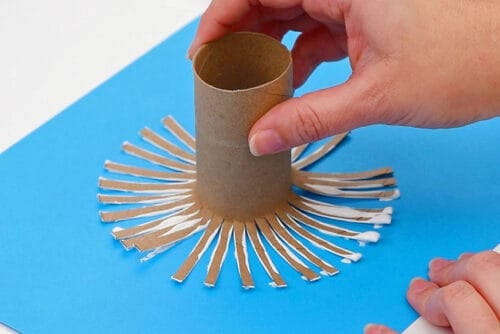 Paper Roll Polar Bear Painting