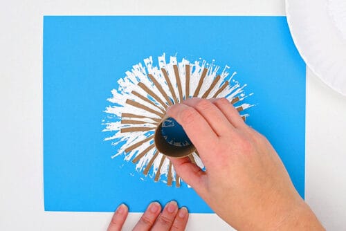 Paper Roll Polar Bear Painting