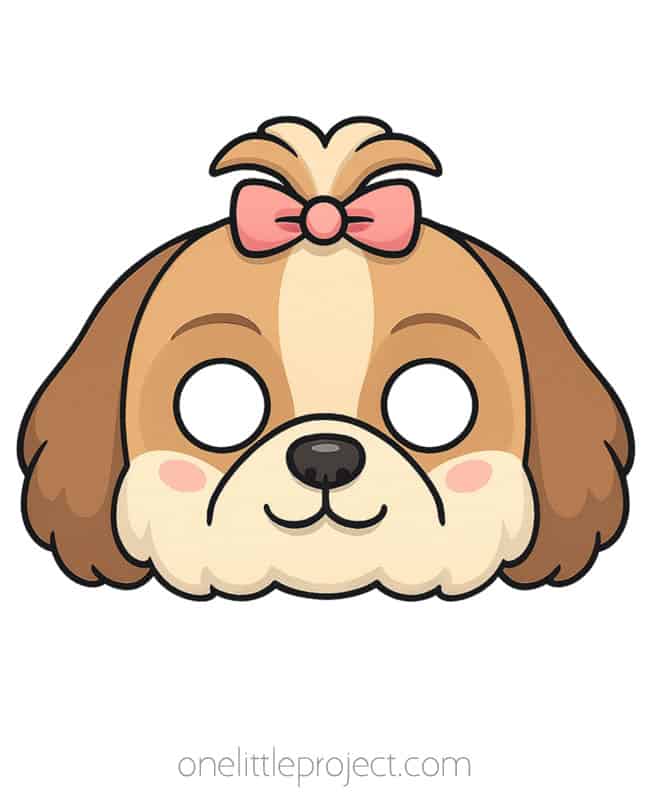 Shih Tzu Dog Mask Printable shih tzu mask for kids