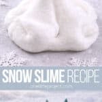 Easy slime recipe with fake snow