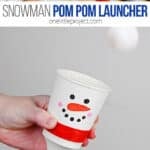Snowman balloon pom pom shooter