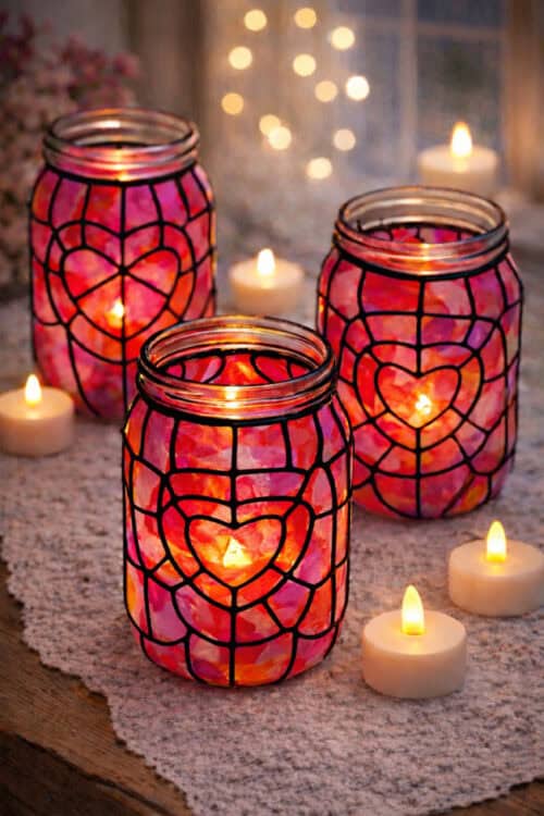 Easy Valentine's Day Crafts - Valentines Mason Jar Lanterns Easy Valentine's Day Crafts - Valentines Mason Jar Lanterns