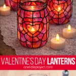 Stained glass Valentine lanterns