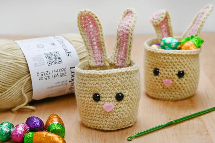 Crochet Bunny Basket Bunny crochet basket pattern