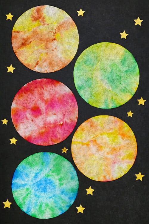 Coffee Filter Crafts Coffee filter crafts - planets