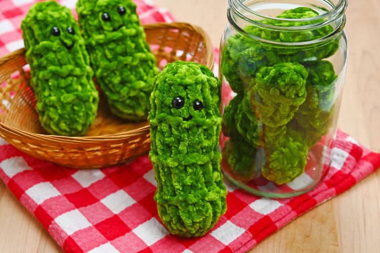Loom Knit Pickle Emotional support pickle plush