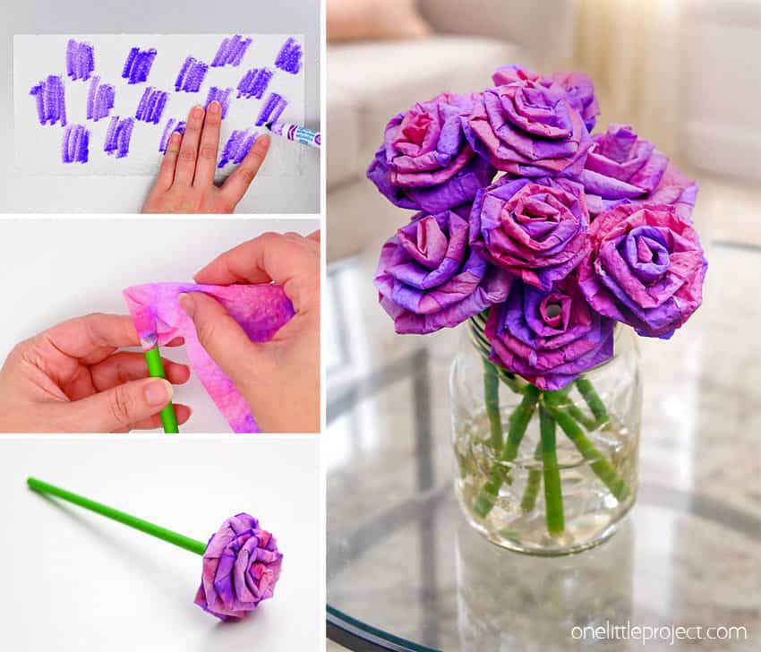 How to Make a Paper Towel Rose DIY paper towel rose