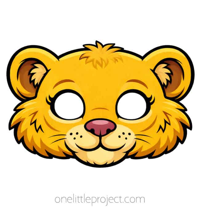 Lion Cub Mask Lion Mask - little lion cub
