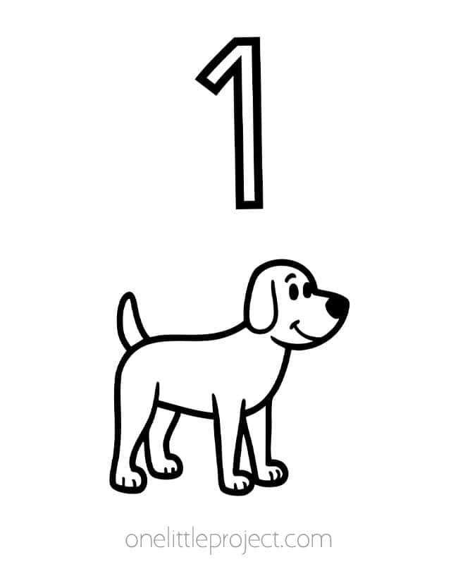 Number Coloring Pages Number 1 coloring page