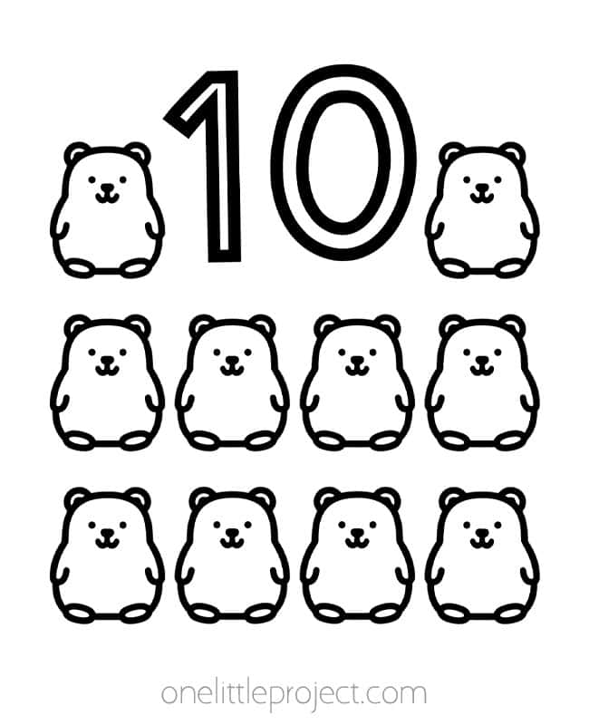 Coloring Pages Number Number 10 coloring page