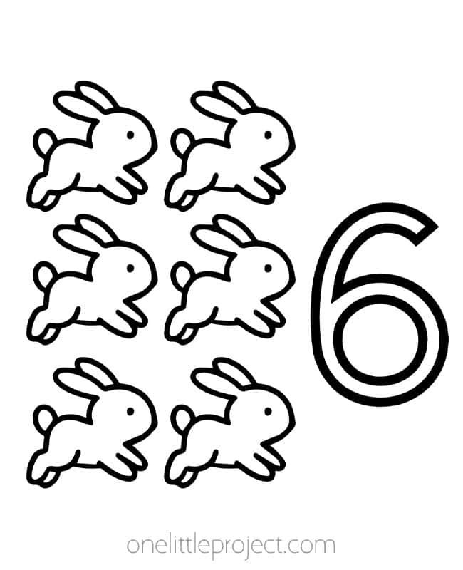 Number Color Sheets Number 6 coloring page