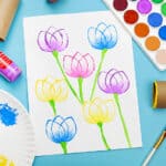 Paper Roll Stamped Tulips