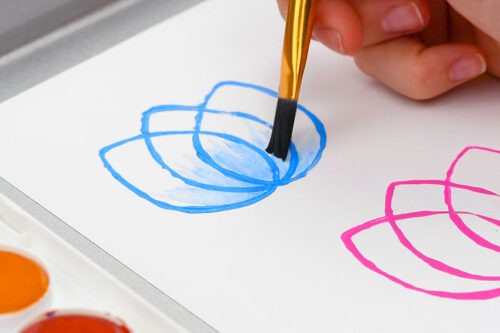 Paper Roll Tulip Painting