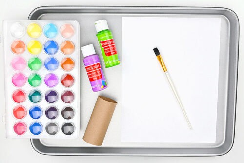 Paper Roll Tulip Painting Supplies