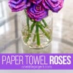 Paper towel rose craft