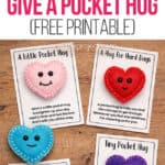Printable Pocket Hug Felt Heart