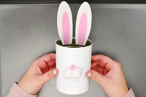 Bunny Tin Can Planters