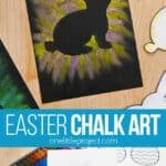 Chalk Easter art for kids