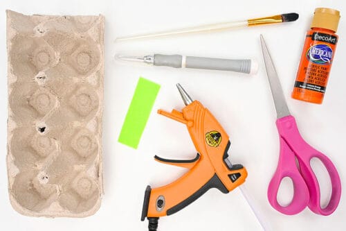 Egg Carton Carrot Craft Supplies