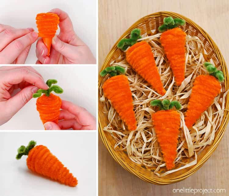 How to Make a Pipe Cleaner Carrot DIY pipe cleaner carrot