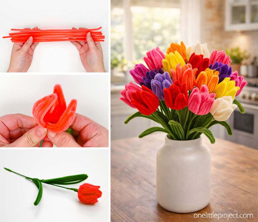 How to Make Pipe Cleaner Tulips DIY pipe cleaner tulips