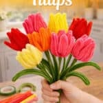 DIY pipe cleaner tulips