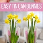 Tin Can Bunny Planters
