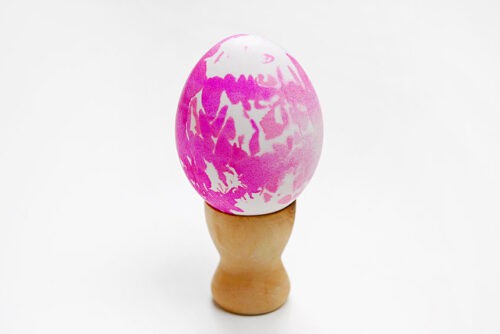 Tissue Paper Dyed Easter Eggs