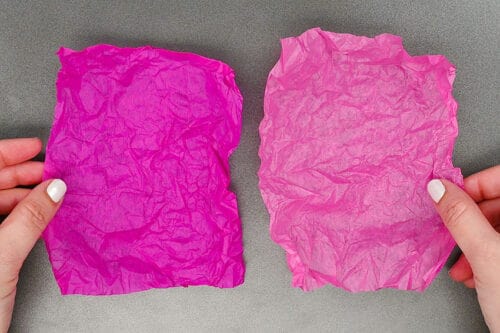 Tissue Paper Dyed Easter Eggs