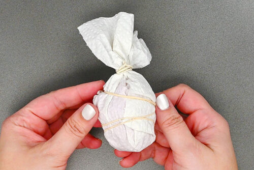 Tissue Paper Dyed Easter Eggs